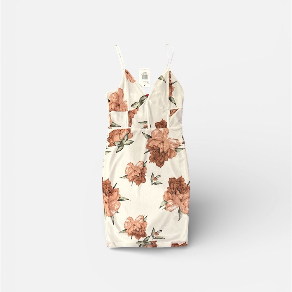 Guess Floral Print Spaghetti Strap Dress